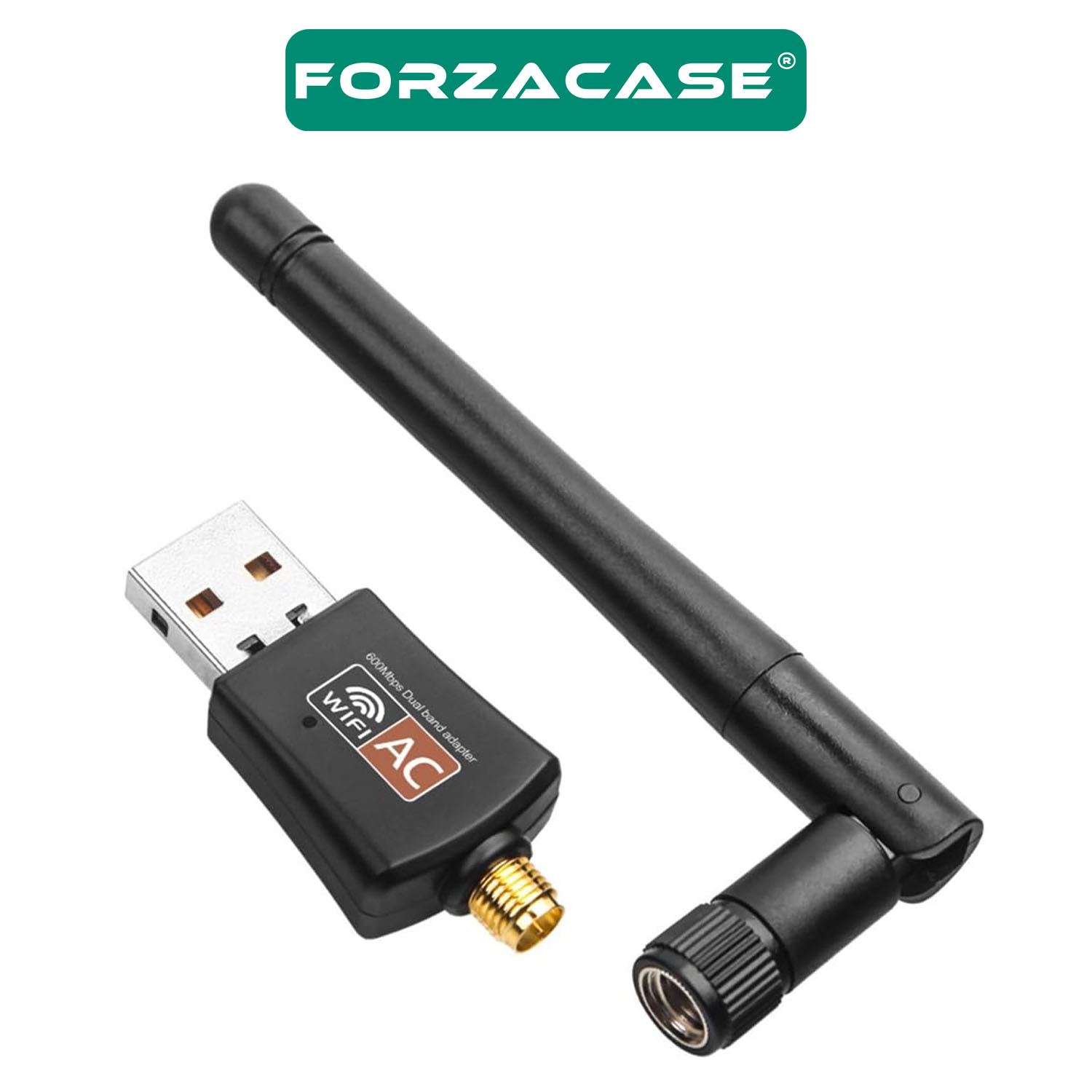 Forzacase%202.4GHz%20600%20Mbps%20USB%20Wireless%20Adaptör%20WiFi%20Anten%20-%20FC104