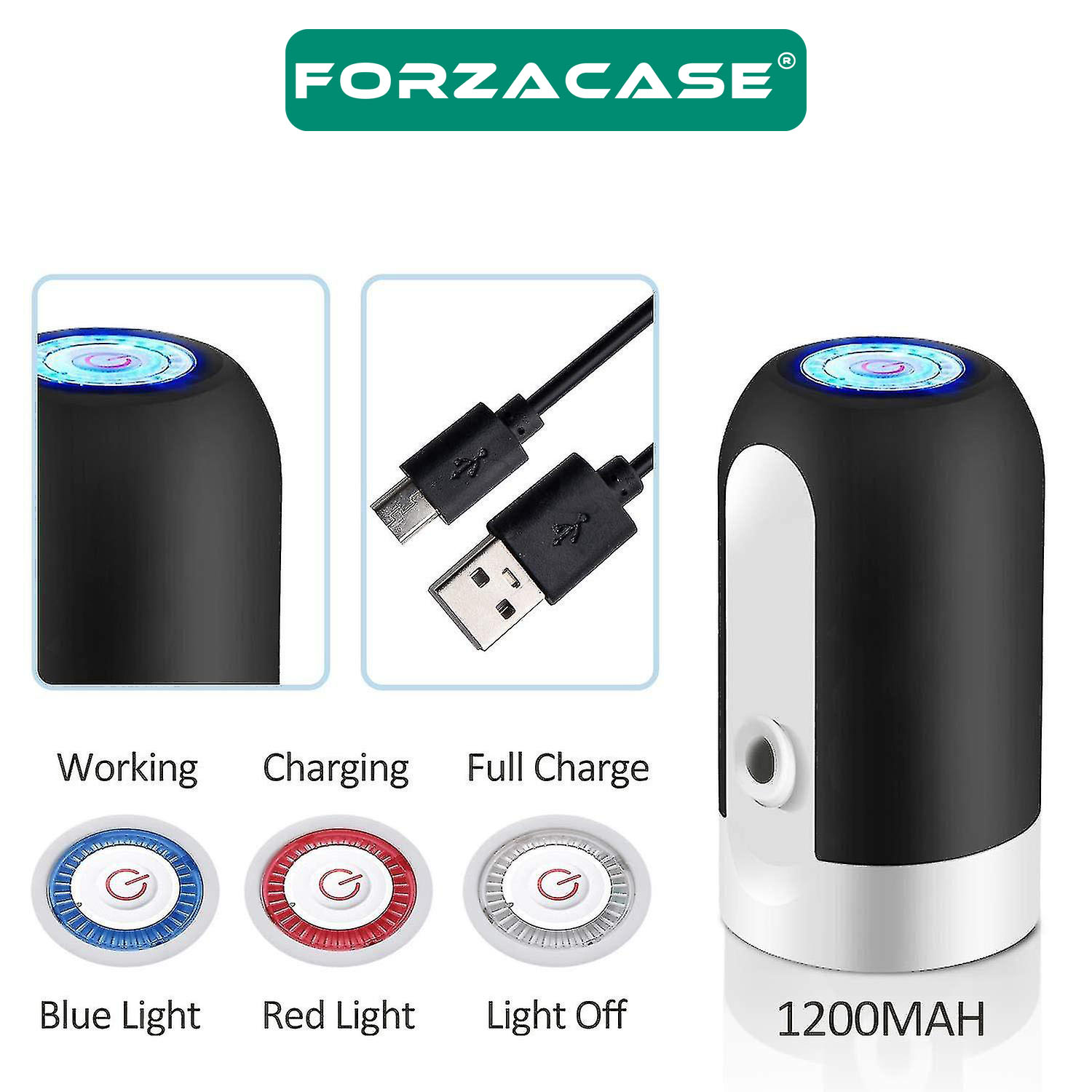 Forzacase%20Usb%20Şarjlı%201200%20mAh%20Elektrikli%20Otomatik%20Damacana%20Su%20Pompası%20-%20FC105