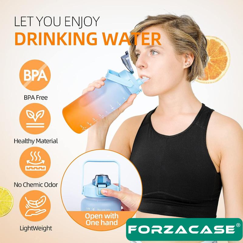 Forzacase%20Motivasyonel%20Spor%20Günlük%203lü%20Set%20Su%20Matarası%20Su%20Şişesi%20Suluk%202lt%20+%20900ml%20+%20300ml%20-%20FC107