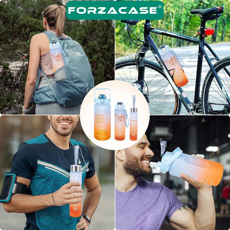 Forzacase%20Motivasyonel%20Spor%20Günlük%203lü%20Set%20Su%20Matarası%20Su%20Şişesi%20Suluk%202lt%20+%20900ml%20+%20300ml%20-%20FC107