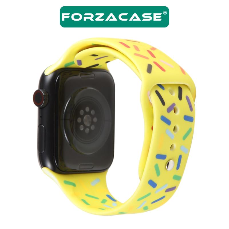 Forzacase%20Apple%20Watch%2038%20-%2040%20-%2041%20mm%20için%20Renkli%20Damla%20Sportif%20Silikon%20Kordon%20Kayış%20-%20FC124