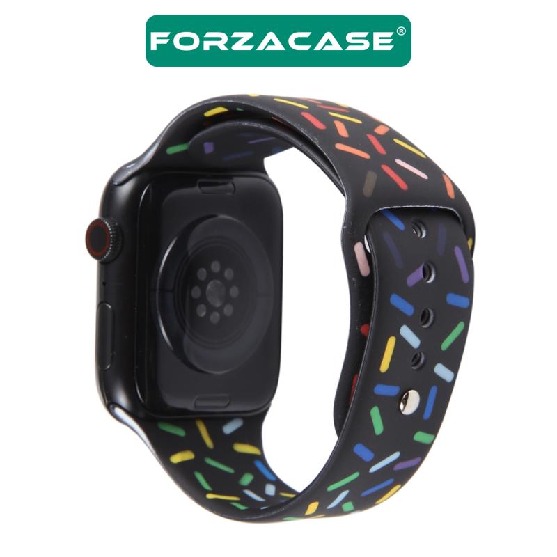 Forzacase%20Apple%20Watch%2042%20-%2044%20-%2045%20-%2049%20mm%20için%20Renkli%20Damla%20Sportif%20Silikon%20Kordon%20Kayış%20-%20FC124