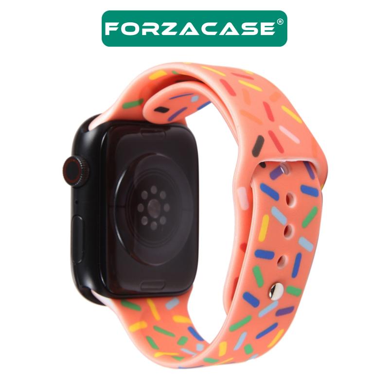 Forzacase%20Apple%20Watch%2042%20-%2044%20-%2045%20-%2049%20mm%20için%20Renkli%20Damla%20Sportif%20Silikon%20Kordon%20Kayış%20-%20FC124