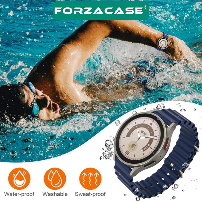 Forzacase%20Xiaomi%20Watch%20S3%20için%20Ocean%20Oluklu%20Silikon%20Kordon%20Kayış%20-%20FC143