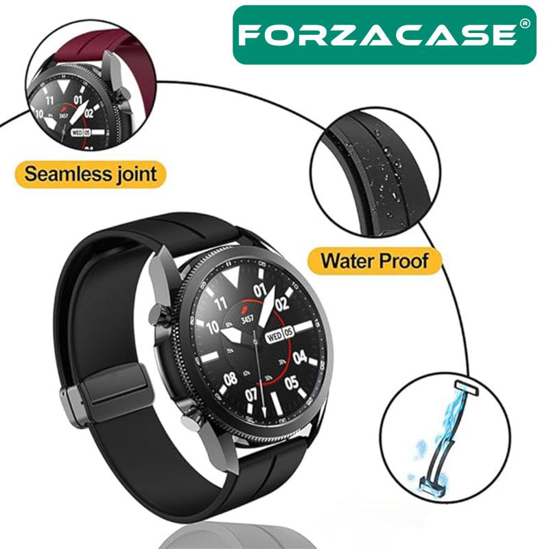 Forzacase%20Huawei%20Watch%20GT5%20Pro%2046mm%20ile%20uyumlu%20Manyetik%20Tokalı%20Silikon%20Kordon%20Kayış%20-%20FC144