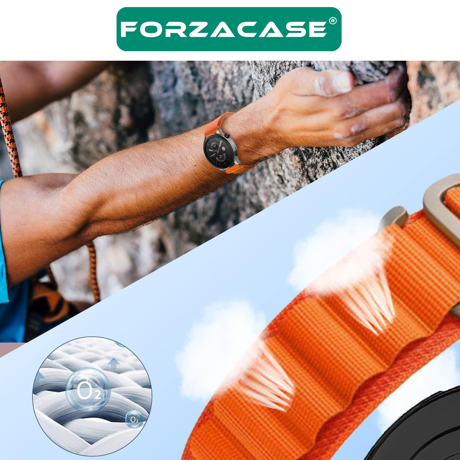 Forzacase%20Havit%20M9046%20ile%20uyumlu%20Kancalı%20Kumaş%20Kordon%20Kayış%20-%20FC156