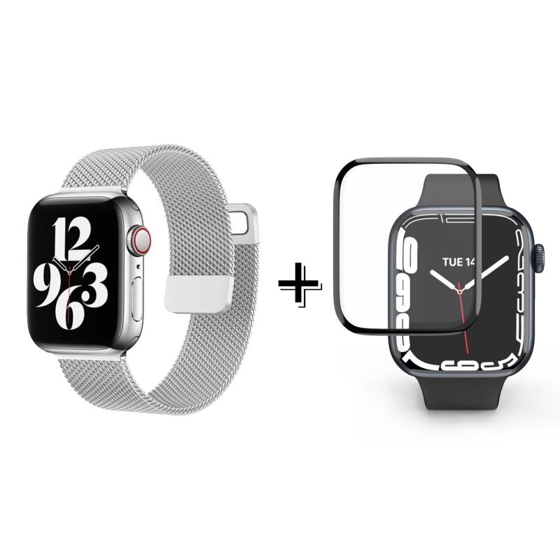 Forzacase%20Apple%20Watch%20Ultra%202%2049mm%20için%20Metal%20Mıknatıslı%20Kordon%20Kayış%20+%20Ekran%20Koruma%20Filmi%20-%20FC157