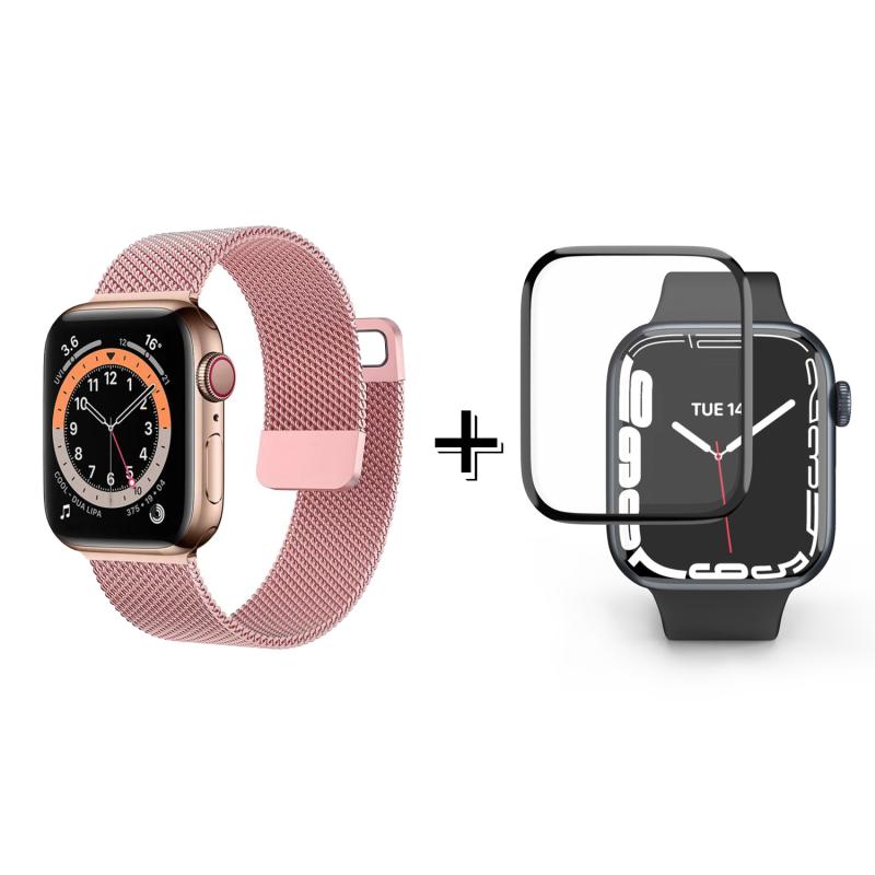 Forzacase%20Apple%20Watch%209%2045mm%20için%20Metal%20Mıknatıslı%20Kordon%20Kayış%20+%20Ekran%20Koruma%20Filmi%20-%20FC157