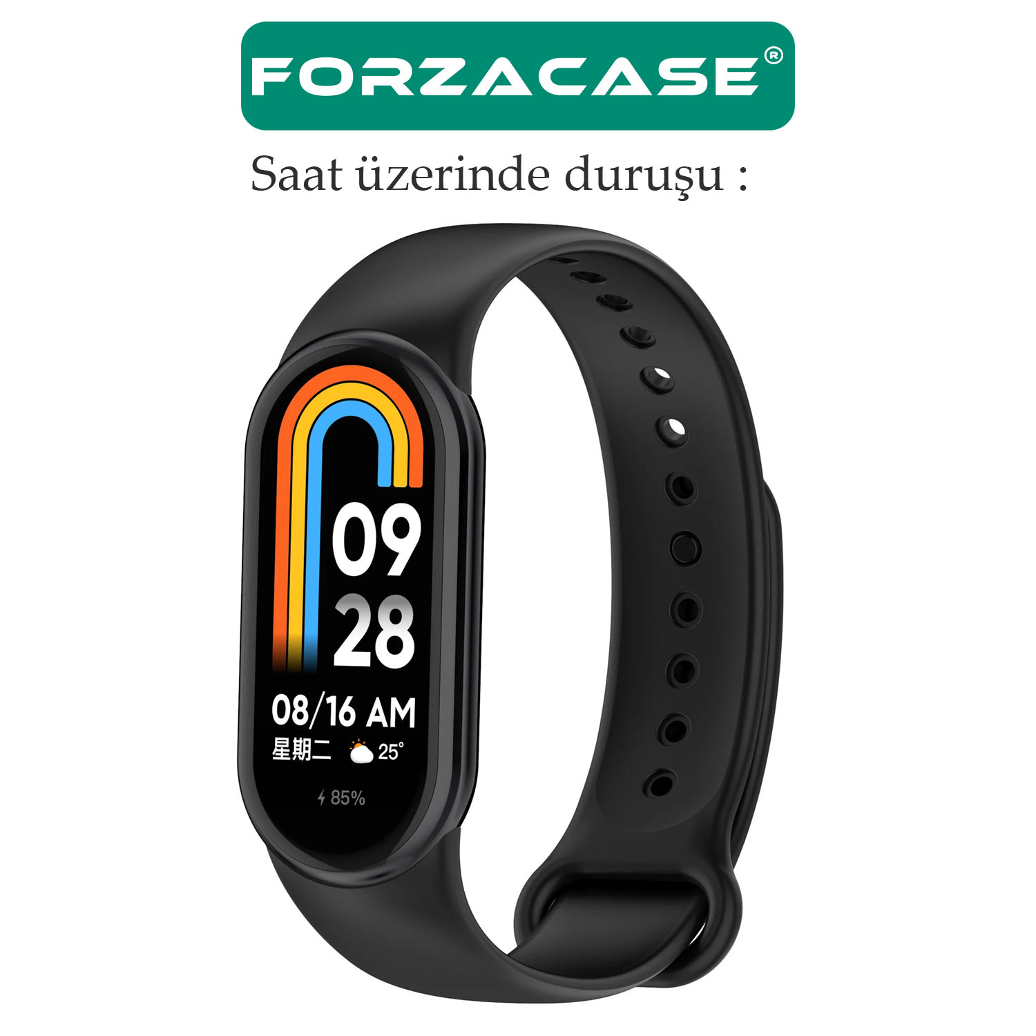 Forzacase%20Xiaomi%20Mi%20Band%209%20için%20Silikon%20Kordon%20Kayış%20-%20FC176