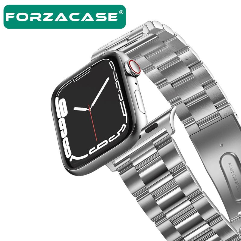 Forzacase%20Apple%20Watch%2010%20Series%2046mm%20ile%20uyumlu%20Metal%20Bakla%20Kordon%20Kayış%20-%20FC179