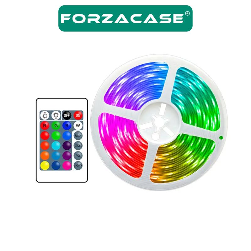 Forzacase%20Uzaktan%20Kumandalı%20RGB%20LED%205%20Metre%20Şerit%20Gökkuşağı%20Işık%20Şeridi%20Led%20Işığı%20-%20FC187