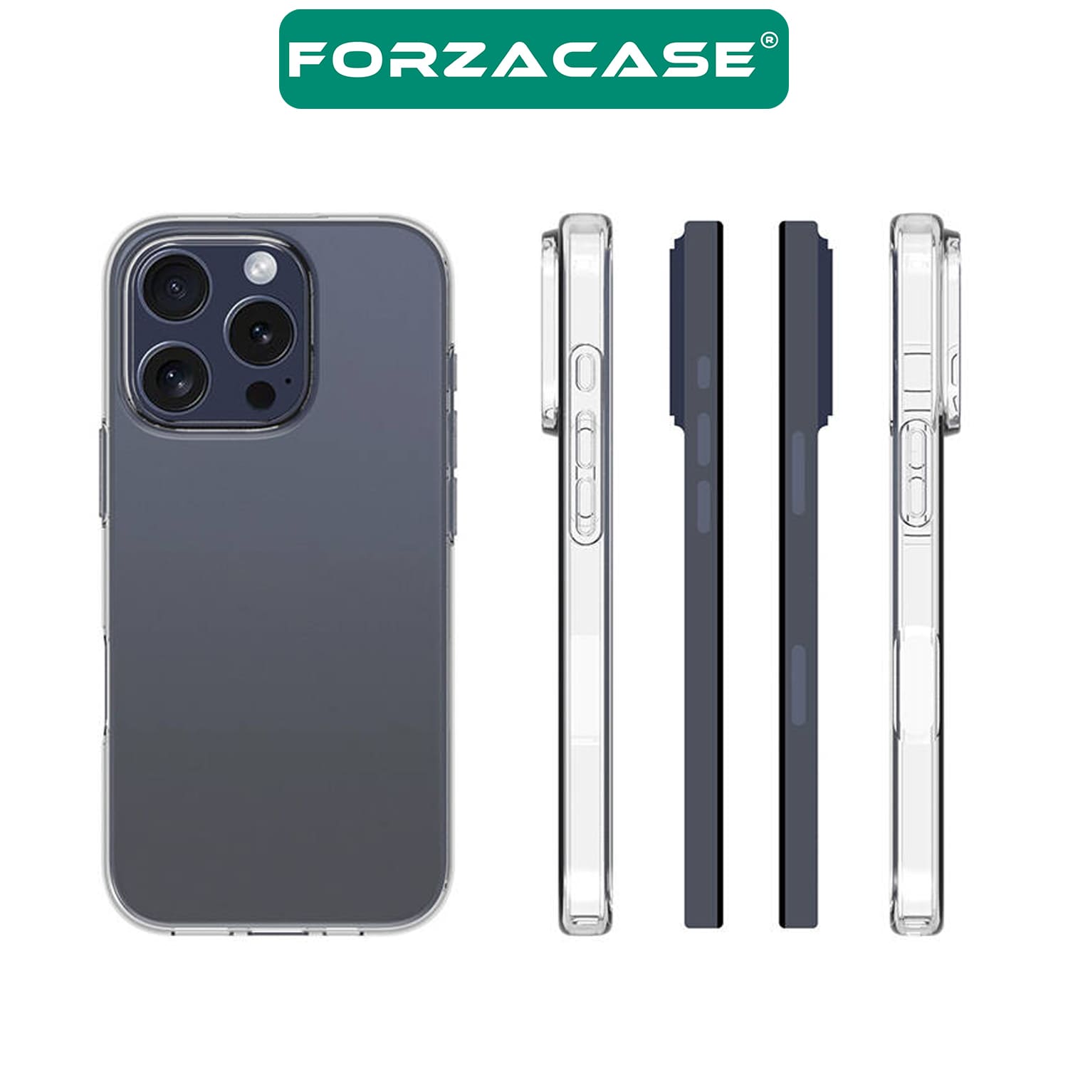 Forzacase%20iPhone%2016%20Pro%20uyumlu%20Soft%20Slim%20Serisi%20Şeffaf%20Silikon%20Kılıf%20-%20FC194