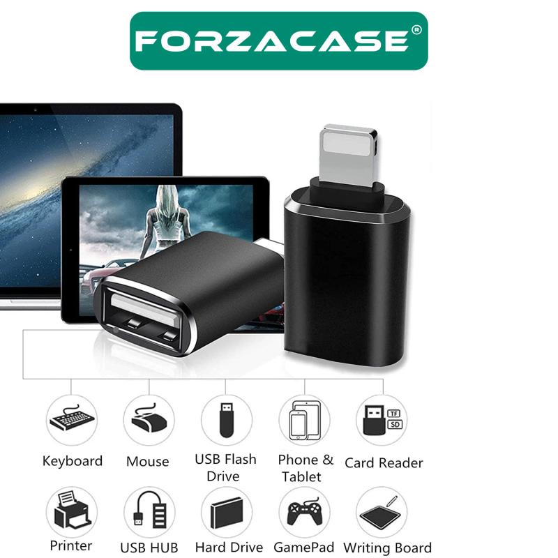 Forzacase%20Lightning%20to%20USB%203.0%20Çevirici%20Adaptör%20Usb%20Flash%20Klavye%20Mouse%20iPhone%20iPad%20Uyumlu%20-%20FC199