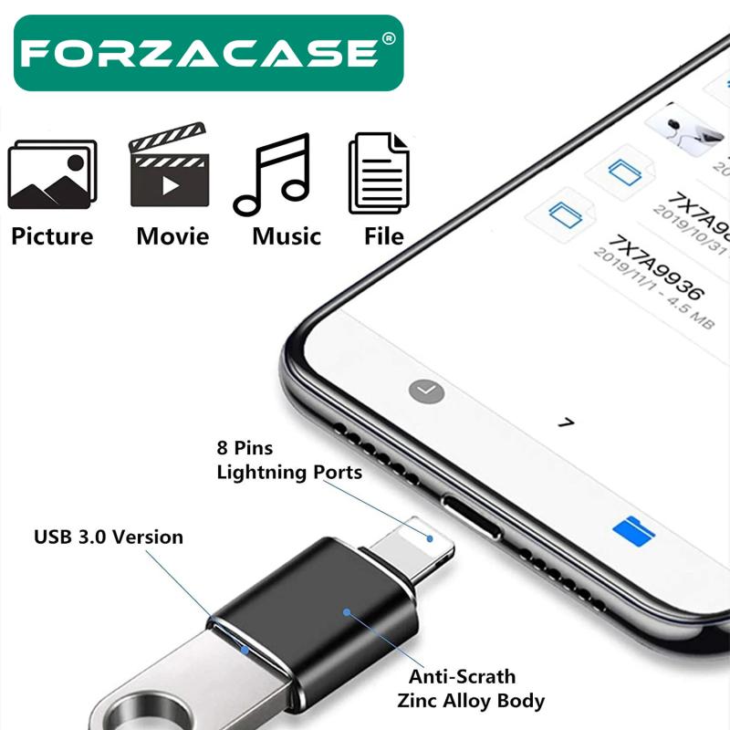 Forzacase%20Lightning%20to%20USB%203.0%20Çevirici%20Adaptör%20Usb%20Flash%20Klavye%20Mouse%20iPhone%20iPad%20Uyumlu%20-%20FC199