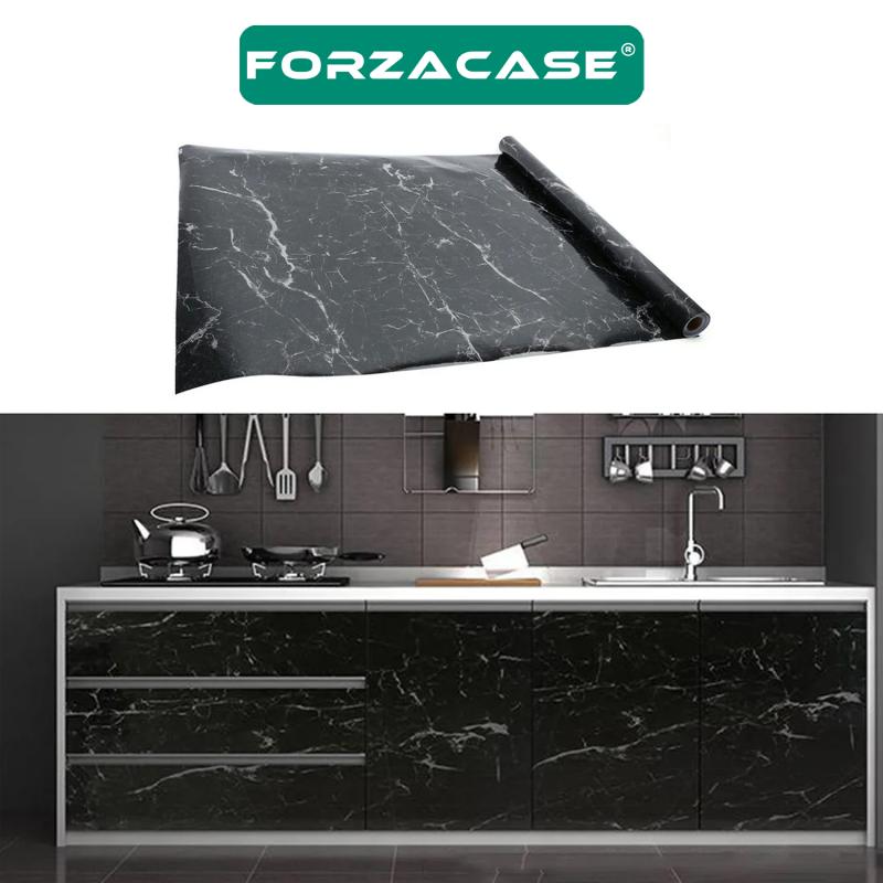 Forzacase%20Mermer%20Desenli%20Siyah%20Folyo%20Kaplama%205%20Metre%20Tezgah%20Dolap%20Mutfak%20Kağıdı%20Yapışkanlı%20-%20FC230