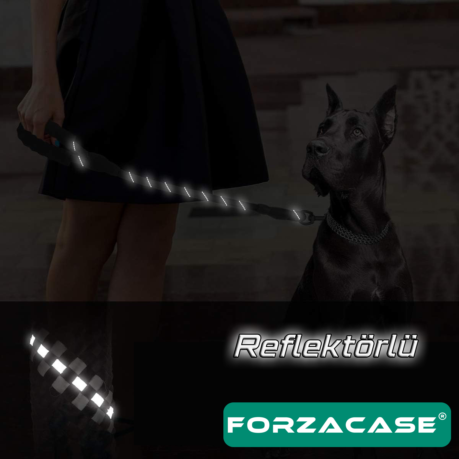 Forzacase%20Orta%20ve%20Büyük%20Boy%20Köpekler%20için%20Reflektörlü%20Gezdirme%20Tasması%20130%20cm%20-%20FC419