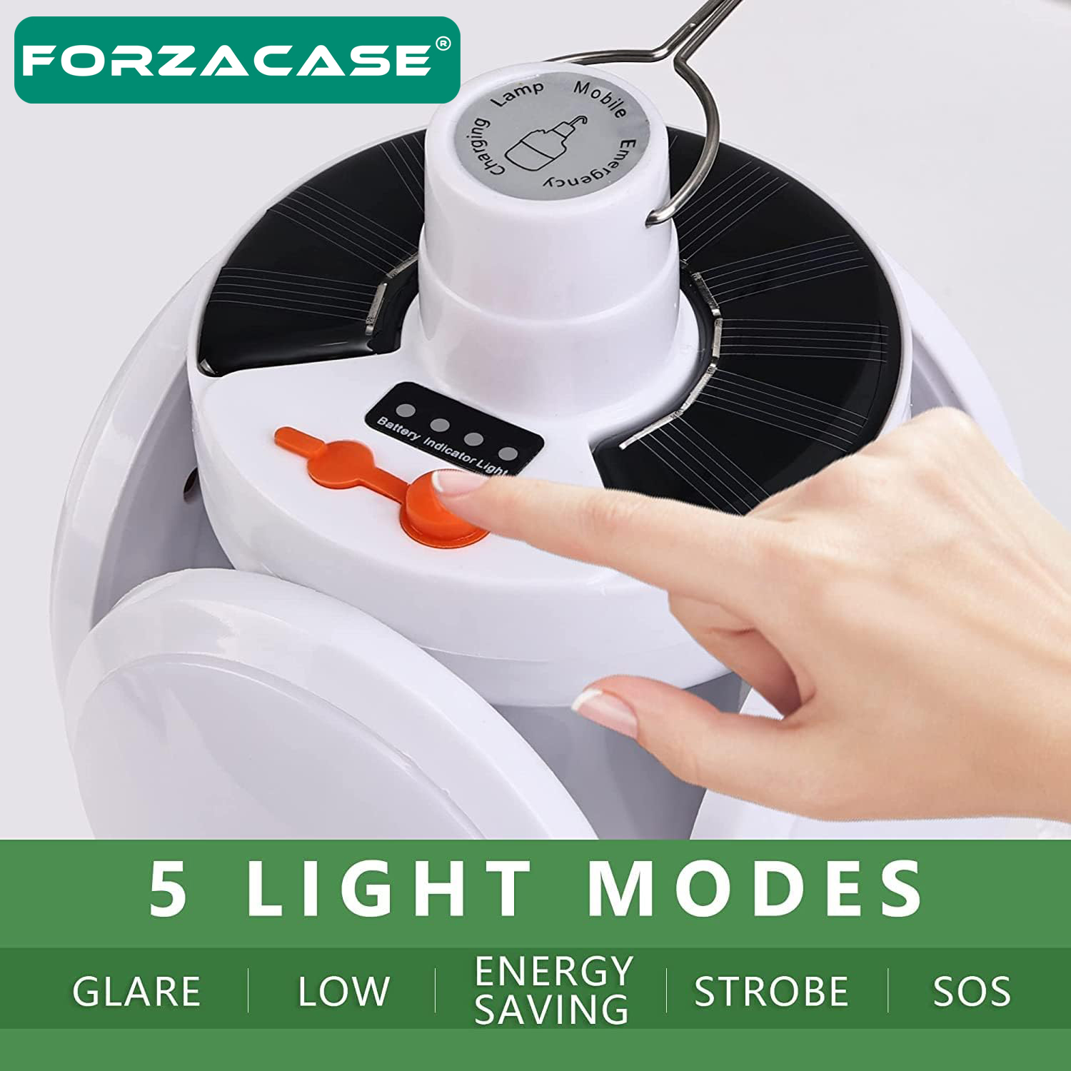 Forzacase%20Katlanabilir%20Güneş%20Enerjili%20Şarj%20Edilebilir%20Led%20Lamba%20Çadır%20Kamp%20Lambası%20-%20FC242