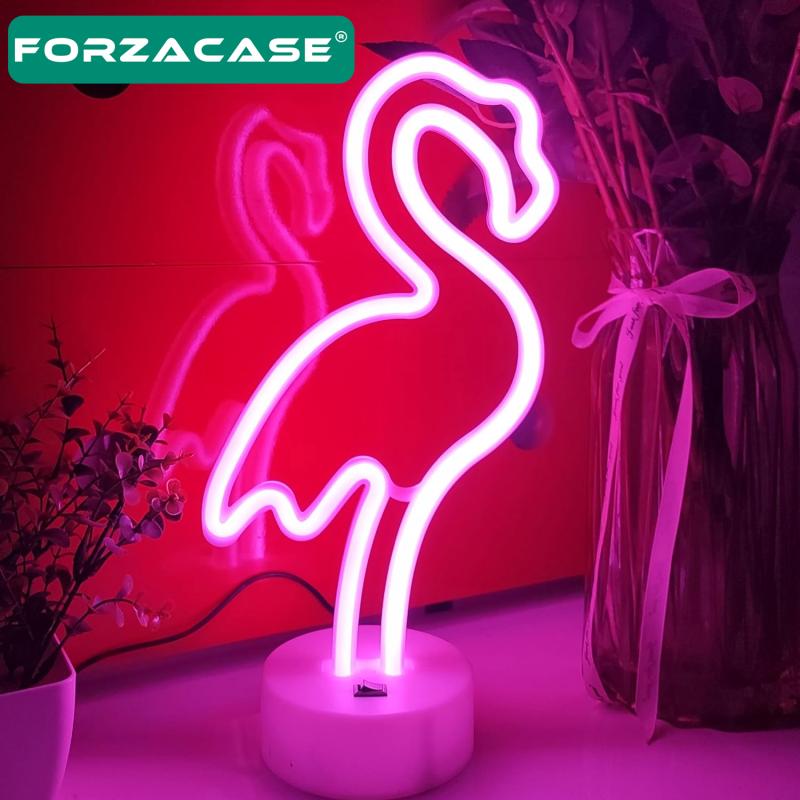 Forzacase%20Usb’li%20Flamingo%20Neon%20Led%20Işıklı%20Masa%20Ve%20Gece%20Lambası%20Dekoratif%20Aydınlatma%20-%20FC247