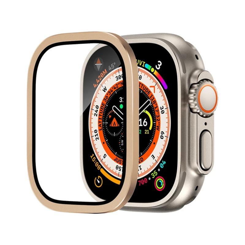 Forzacase%20Apple%20Watch%20Ultra%2049%20mm%20için%20Metal%20Çerçeveli%20Tam%20Kaplayan%203D%20Ekran%20Koruyucu%20Cam%20-%20FC249