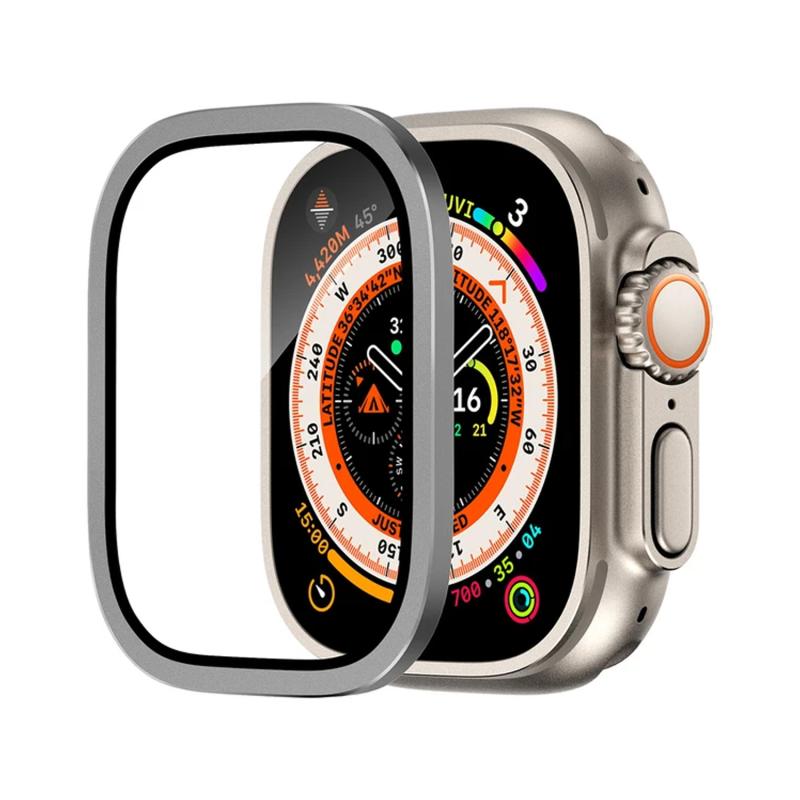 Forzacase%20Apple%20Watch%20Ultra%2049%20mm%20için%20Metal%20Çerçeveli%20Tam%20Kaplayan%203D%20Ekran%20Koruyucu%20Cam%20-%20FC249