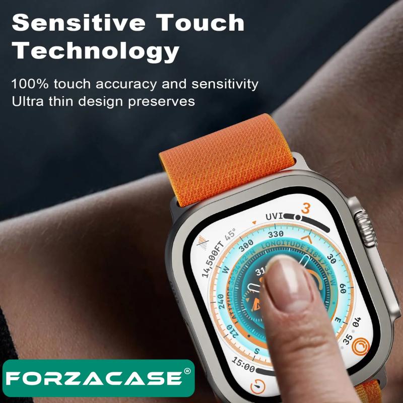 Forzacase%20Apple%20Watch%20Ultra%2049%20mm%20için%20Metal%20Çerçeveli%20Tam%20Kaplayan%203D%20Ekran%20Koruyucu%20Cam%20-%20FC249