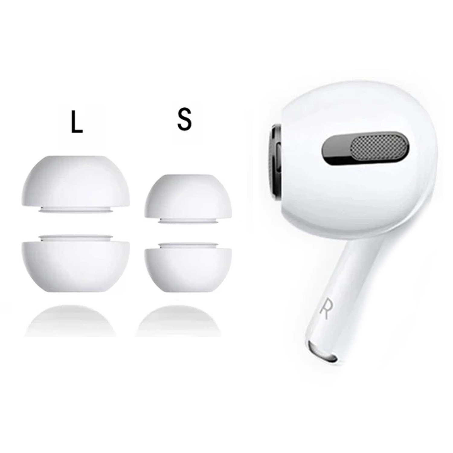 Forzacase%20Airpods%20Pro%20için%202%20Çift%20Yedek%20Silikon%20Kulaklık%20Ucu%20S%20/%20L%20Gürültü%20Engellemeli%20Tıkaç%20-%20FC251