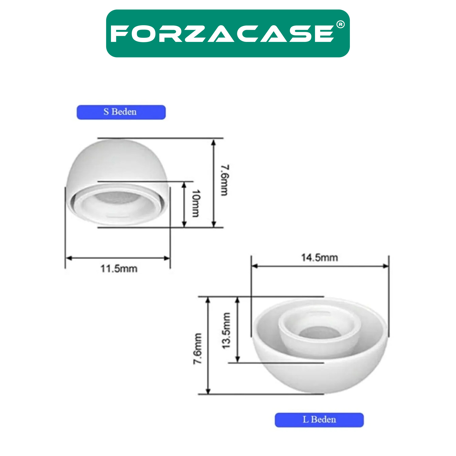 Forzacase%20Airpods%20Pro%20için%202%20Çift%20Yedek%20Silikon%20Kulaklık%20Ucu%20S%20/%20L%20Gürültü%20Engellemeli%20Tıkaç%20-%20FC251