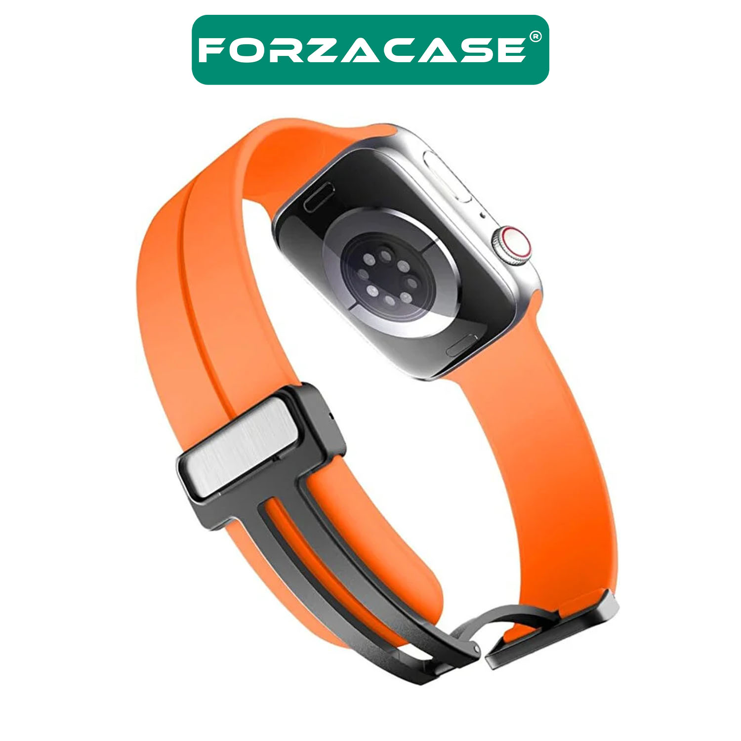 Forzacase%20Apple%20Watch%2045mm%20ile%20uyumlu%20Manyetik%20Silikon%20Kordon%20+%20Ekran%20Kasa%20Koruyuculu%20Kılıf%20FC272