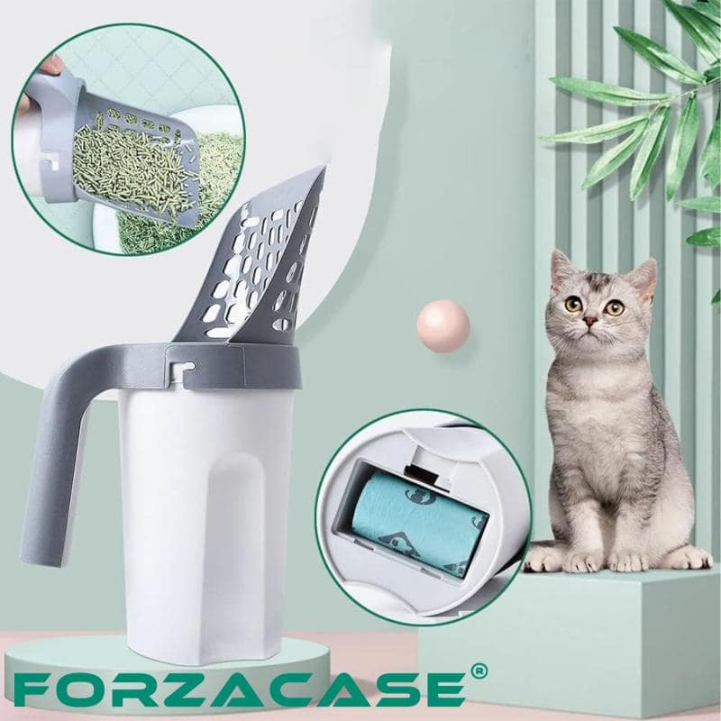 Forzacase%20Elekli%20Kedi%20Kumu%20Serpme%20Temizleme%20Küreği%20+%20Dışkı%20Torbası%20Poşeti%20-%20FC280