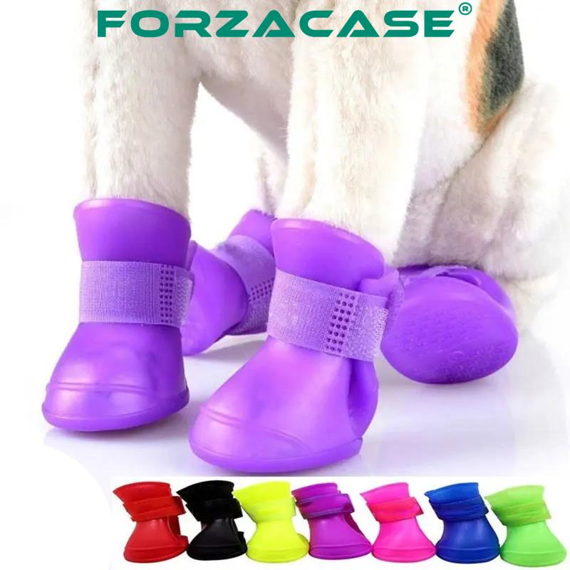 Forzacase%204’lü%20Cırt%20Cırtlı%20Silikon%20Temizlenebilir%20Kedi%20ve%20Köpek%20Ayakkabısı%20-%20FC291