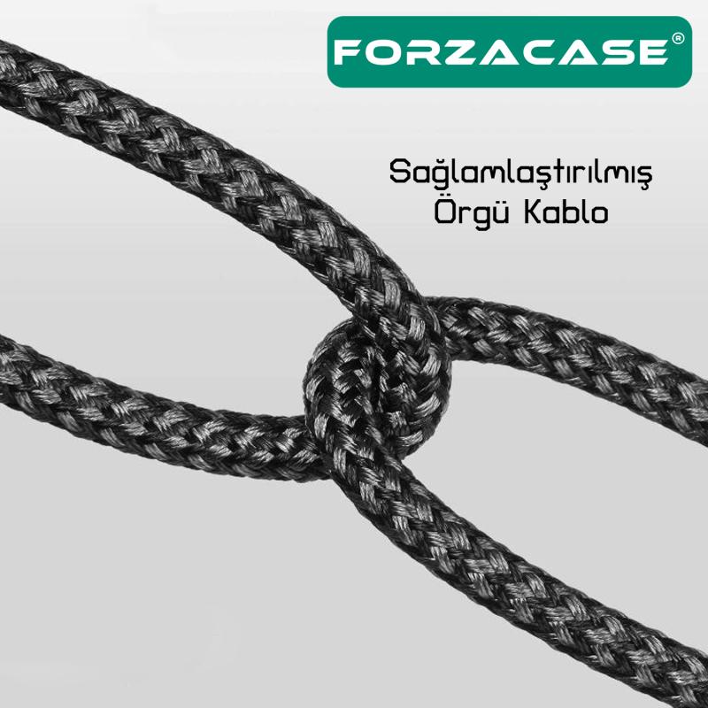 Forzacase%20iPhone%20iPad%20için%20Hydra%20Serisi%20Örgülü%20Lightning%20USB%20Şarj%20ve%20Data%20Kablosu%202.4A%201%20metre%20FC308