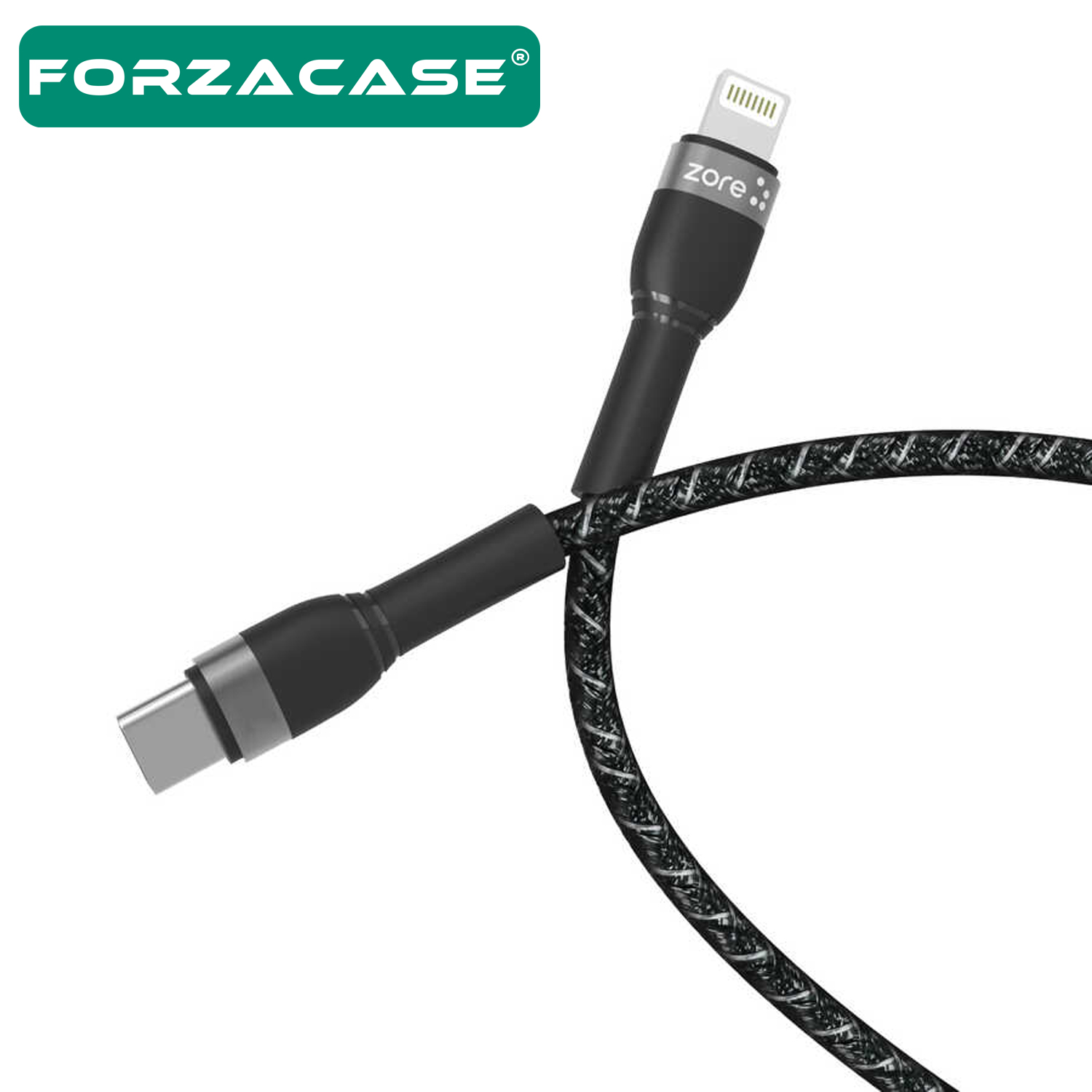 Forzacase%20Hydra%20Serisi%20Type-C%20to%20Lightning%20Örgülü%2020W%20PD%20Hızlı%20Şarj%20Kablosu%201%20metre%20-%20FC317