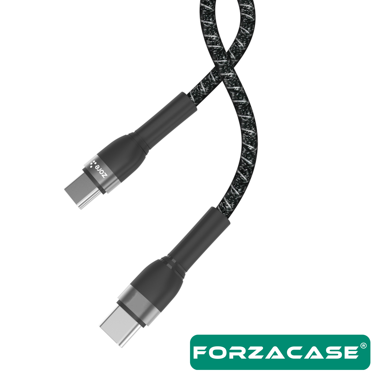 Forzacase%20Hydra%20Serisi%20Type-C%20to%20Type-C%203A%20PD%20Hızlı%20Şarj%20ve%20Data%20Kablosu%20Örgülü%202%20metre%20-%20FC319