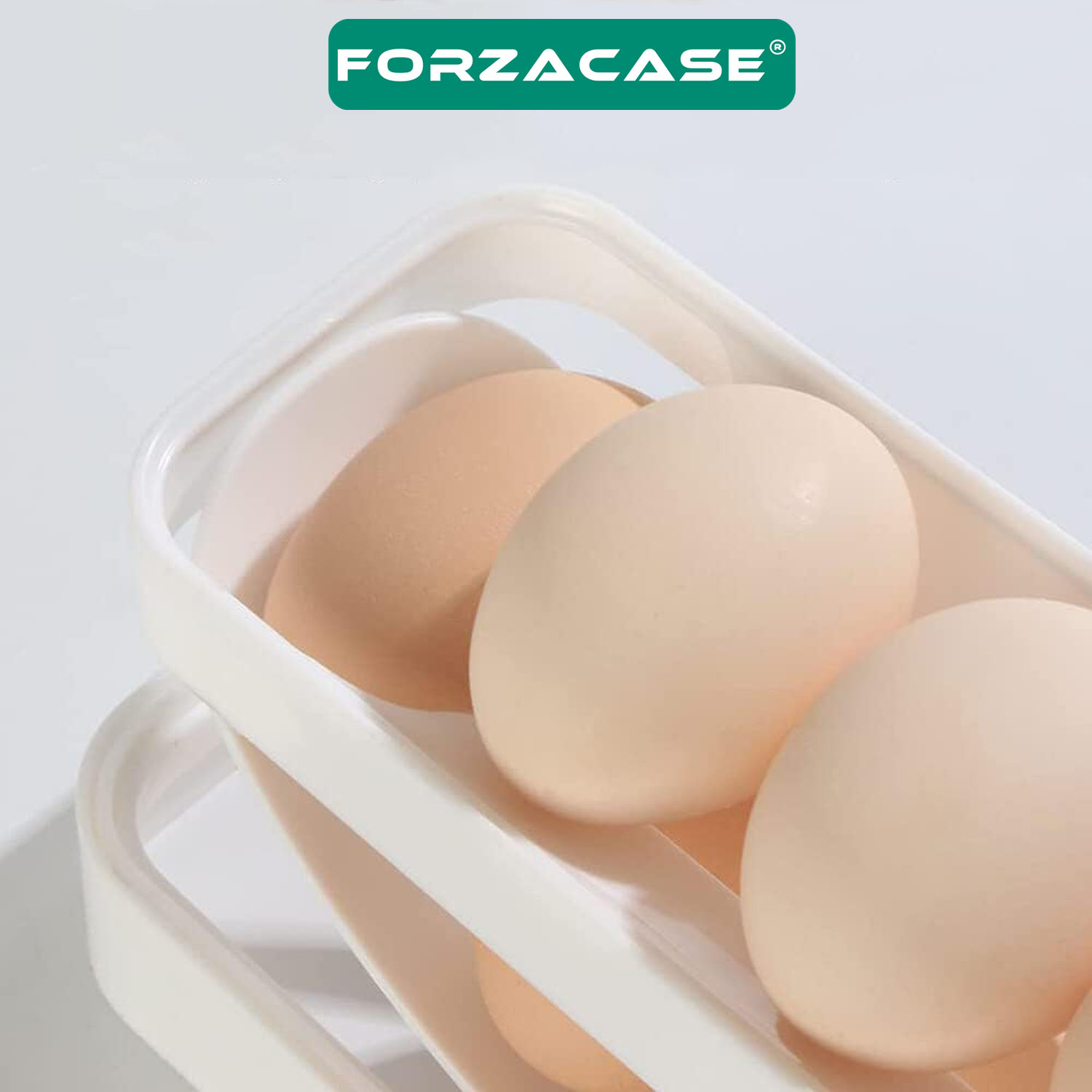 Forzacase%202%20Katlı%20Otomatik%20Buzdolabı%20Yumurta%20Standı%20Organizer%20Yumurtalık%20Rafı%20Saklama%20Kabı%20-%20FC327