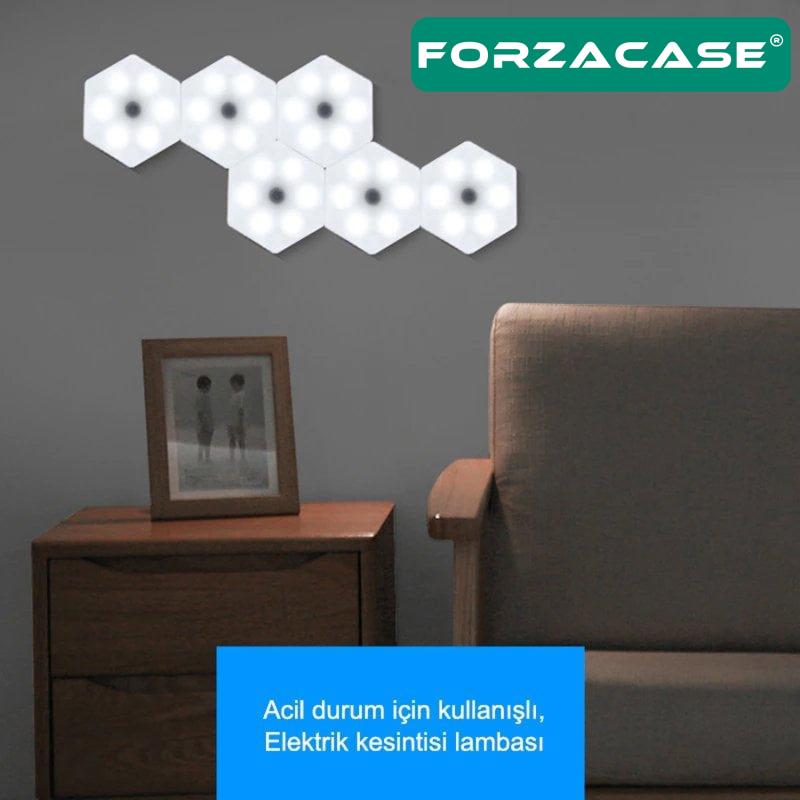 Forzacase%203’lü%20Kumandalı%20Altıgen%20Hareket%20Sensörlü%20Pilli%20Led%20Işık%20Lamba%20%20-%20FC330