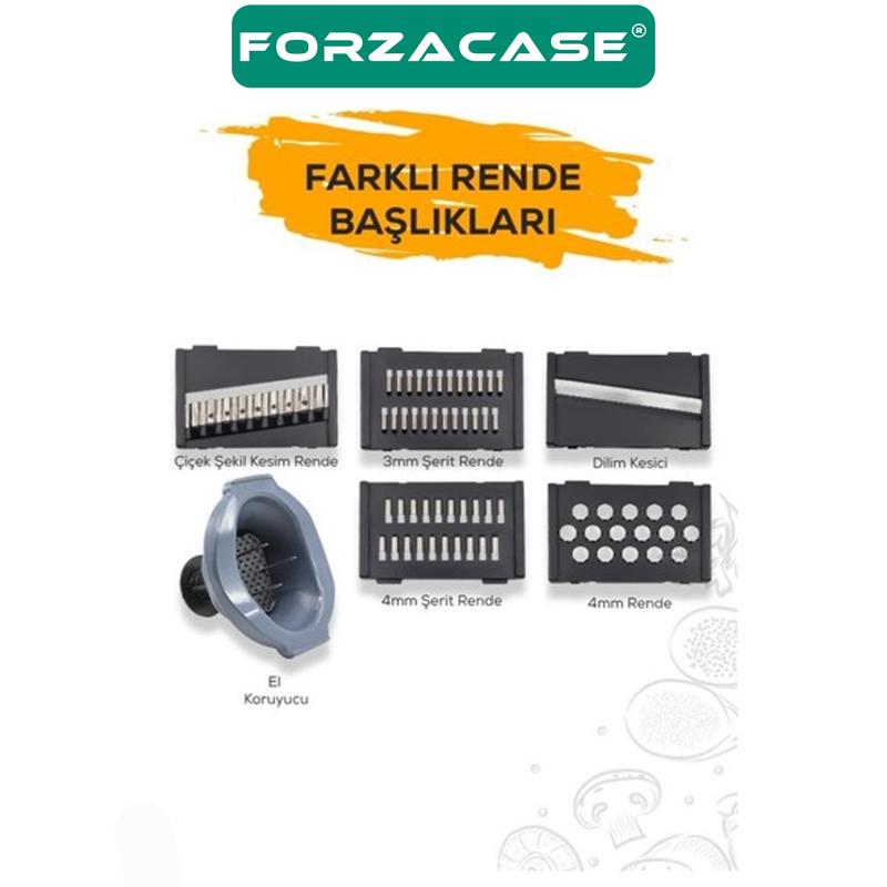 Forzacase%205%20Başlıklı%20Hazneli%20Meyve%20Sebze%20Dilimleyici%20Beyaz%20/%20Kırmızı%20-%20FC333