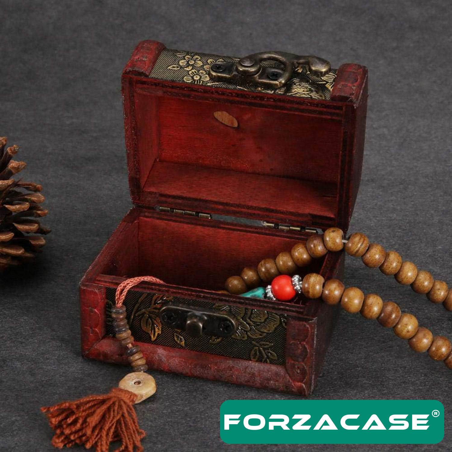 Forzacase%203’lü%20Vintage%20Nostalji%20Ahşap%20Deri%20Sandık%20Kutusu%203%20Boy%20Mücevher%20Takı%20Saklama%20Kutusu%20-%20FC365