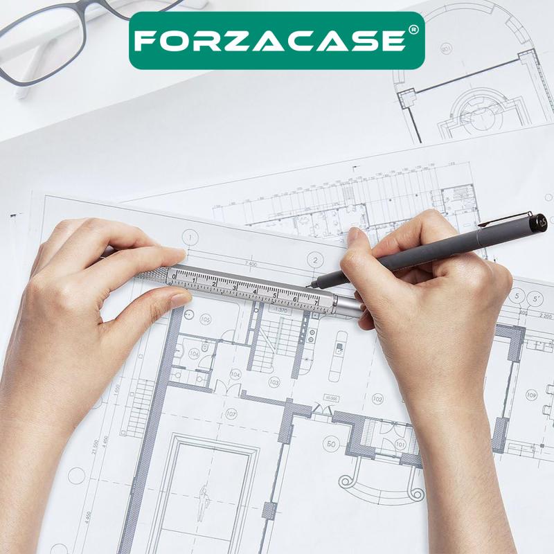 Forzacase%20Su%20Terazili%20Cetvelli%20Tornavidalı%20Çok%20Fonksiyonlu%20Mühendis%20Kalemi%20Dokunmatik%20Touchpen%20FC367