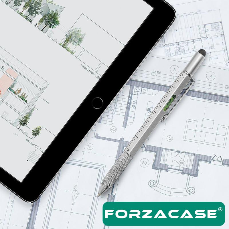 Forzacase%20Su%20Terazili%20Cetvelli%20Tornavidalı%20Çok%20Fonksiyonlu%20Mühendis%20Kalemi%20Dokunmatik%20Touchpen%20FC367