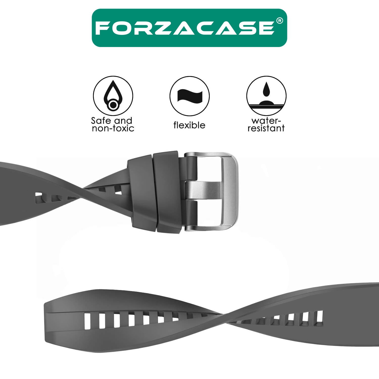 Forzacase%20Universal%2022mm%20Akıllı%20Saatler%20için%20Tokalı%20Çizgi%20Desen%20Silikon%20Kordon%20Kayış%20-%20FC369