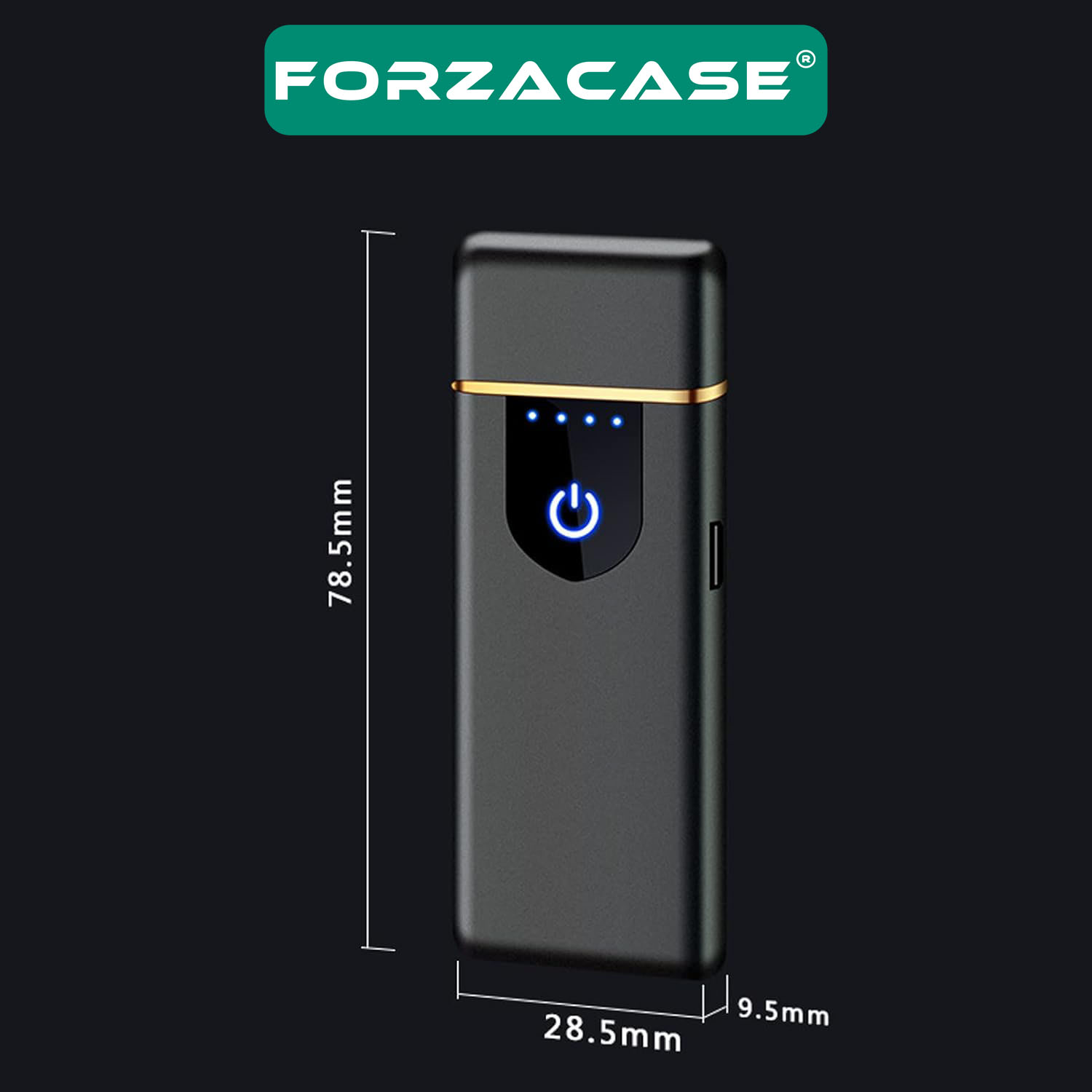 Forzacase%20Metal%20Çerçeveli%20USB%20Şarjlı%20Dokunmatik%20Alevsiz%20Elektronik%20Tesla%20Çakmak%20Hediye%20Çakmak%20FC375