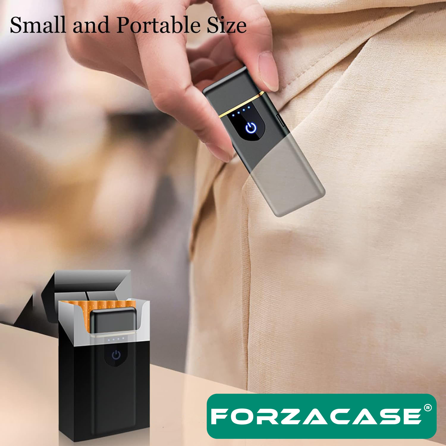 Forzacase%20Metal%20Çerçeveli%20USB%20Şarjlı%20Dokunmatik%20Alevsiz%20Elektronik%20Tesla%20Çakmak%20Hediye%20Çakmak%20FC375