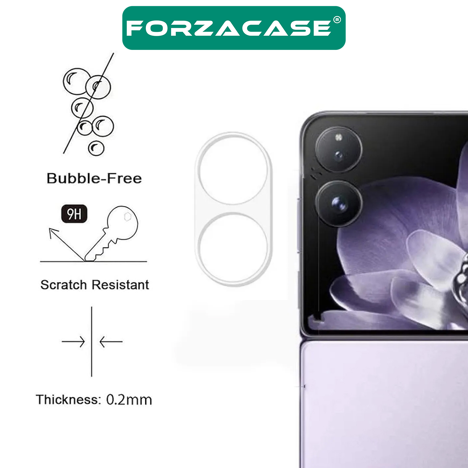 Forzacase%20Xiaomi%20Mix%20Flip%20ile%20uyumlu%20Kamera%20Lens%20Koruyucu%20Cam%20Filmi%20-%20FC378