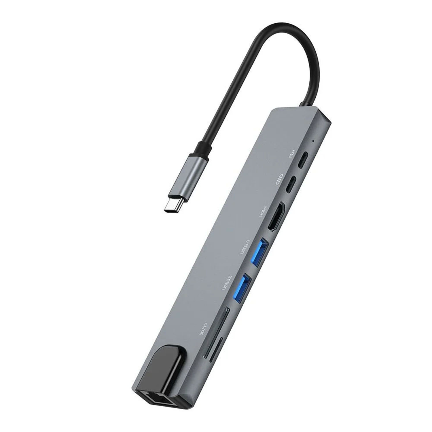 Forzacase%20Notebook%20Macbook%20Type-C%20Görüntü%20Aktarıcı%208in1%20Ethernet%20Sd%20USB%20HDMI%20Çevirici%20Hub%20HDTV%20FC386