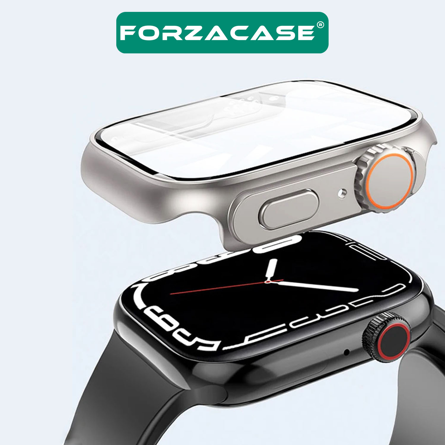 Forzacase%20Apple%20Watch%2041mm%20ile%20uyumlu%20Kancalı%20Kumaş%20Kordon%20+%20Ekran%20Kasa%20Koruyuculu%20Kılıf%20-%20FC268