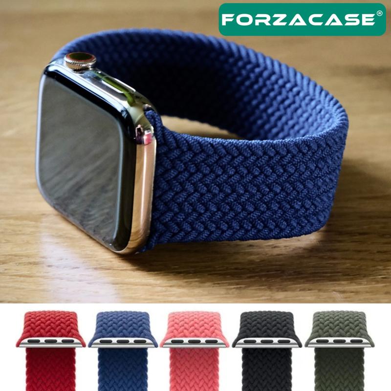 Forzacase%20Apple%20Watch%20SE%2044mm%20için%20Hasır%20Örgü%20Solo%20Loop%20Kordon%20Kayış%20-%20FC401