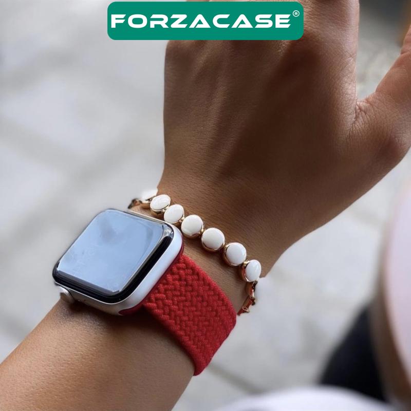 Forzacase%20Apple%20Watch%20Ultra%2049mm%20için%20Hasır%20Örgü%20Solo%20Loop%20Kordon%20Kayış%20-%20FC401