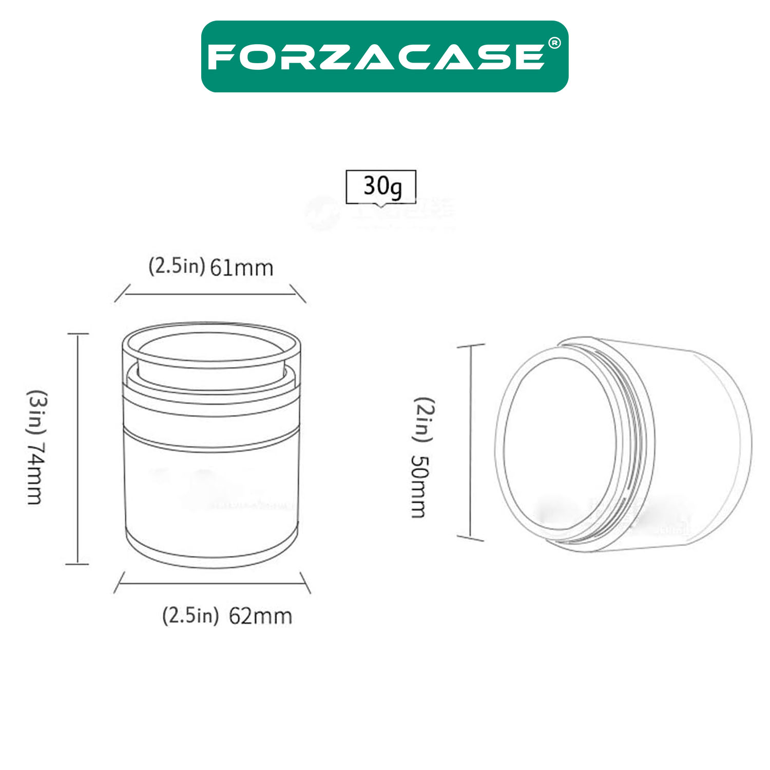 Forzacase%20Havasız%20Pompa%20Vakumlu%20Doldurulabilir%20Seyahat%20için%20Taşınabilir%20Kozmetik%20Krem%20Kutusu%20-%20FC411