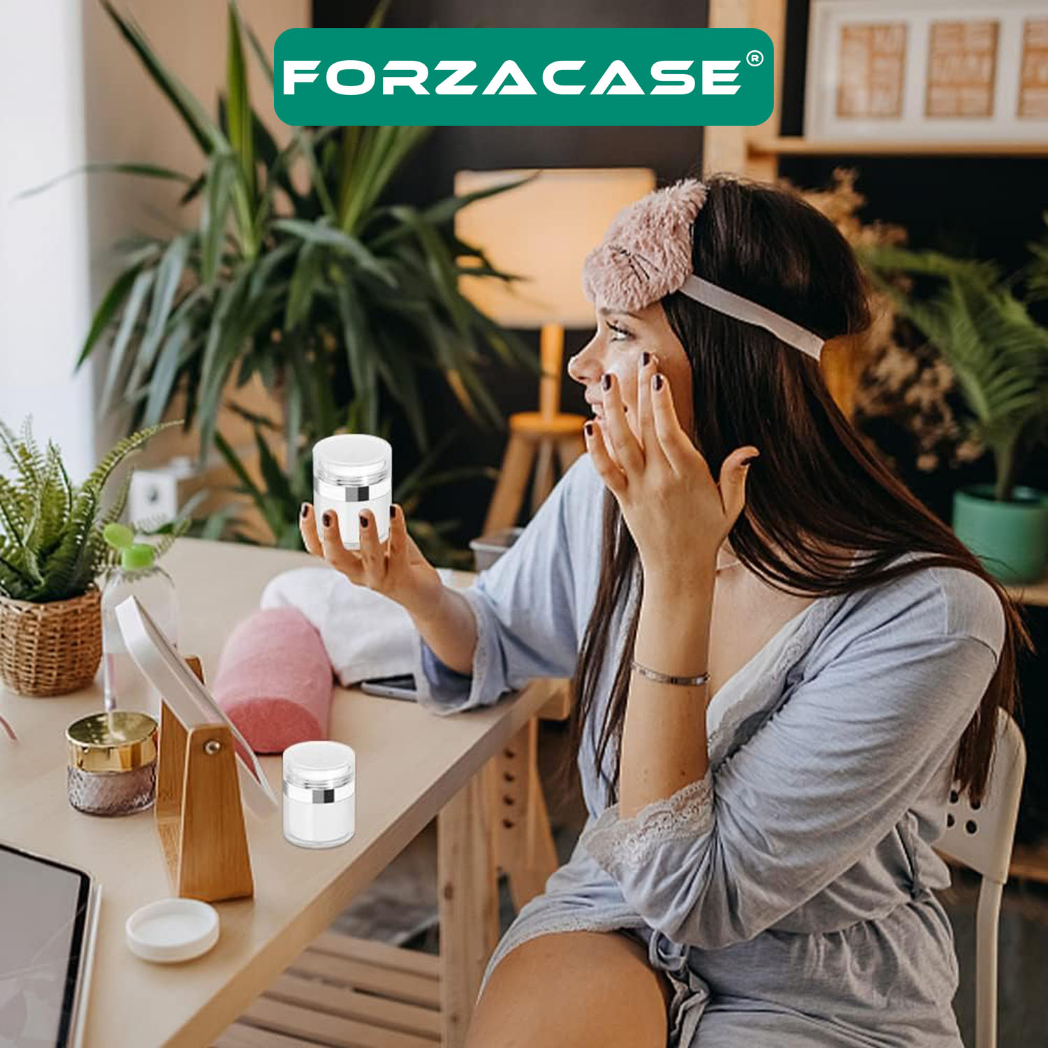 Forzacase%20Havasız%20Pompa%20Vakumlu%20Doldurulabilir%20Seyahat%20için%20Taşınabilir%20Kozmetik%20Krem%20Kutusu%20-%20FC411