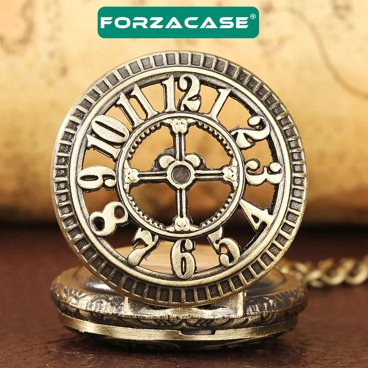 Forzacase%20Retro%20Vintage%20Özel%20Bronz%20Rakam%20İşlemeli%20Tasarım%20Köstekli%20Cep%20Saati%20-%20FC412